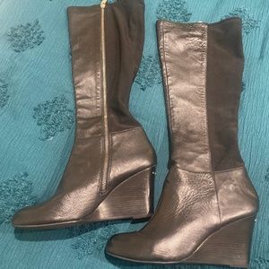 Michael Kors Black Wedge Boot- size 8